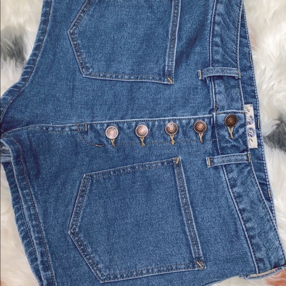 Free People Bridgette Denim Shorts Pacific Indigo - Picture 4 of 4